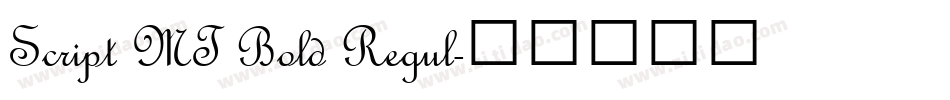 Script MT Bold Regul字体转换